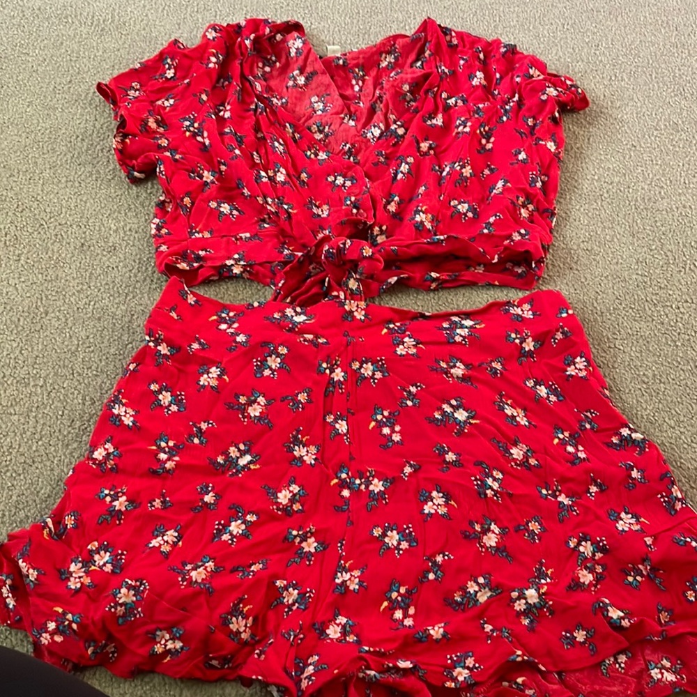 American Eagle Floral Set